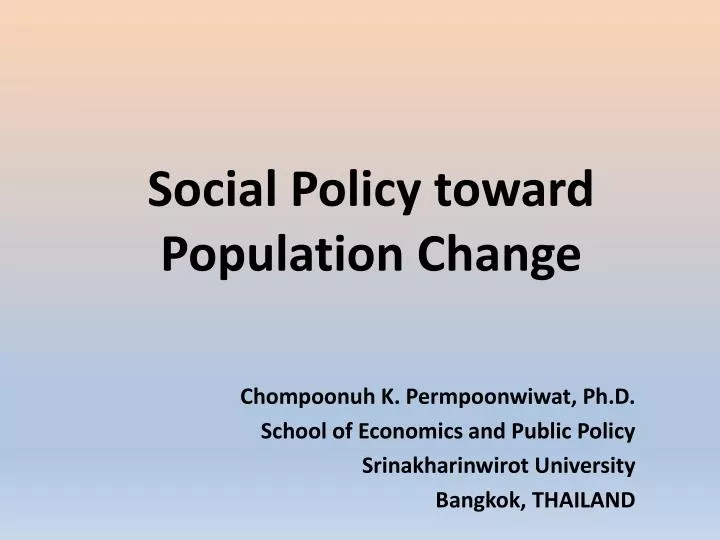social policy toward population change