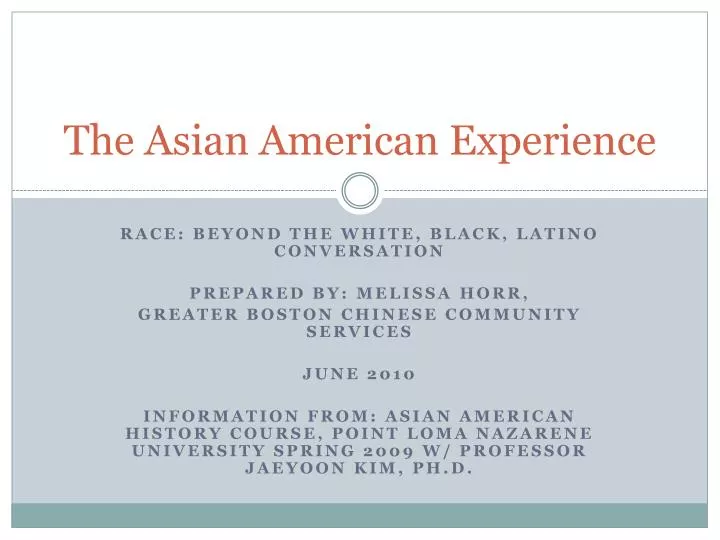 the asian american experience