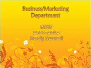 Business/Marketing Department