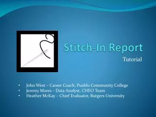 Stitch-In Report