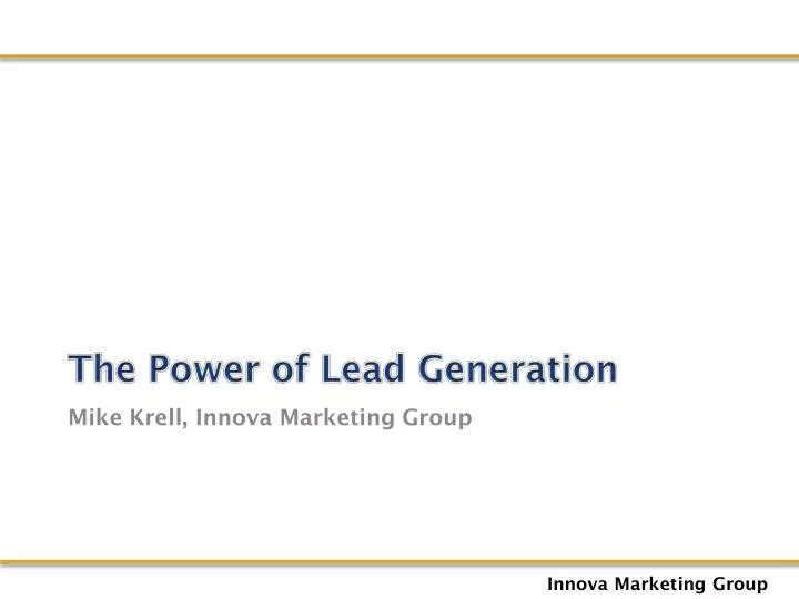 the power of lead generation