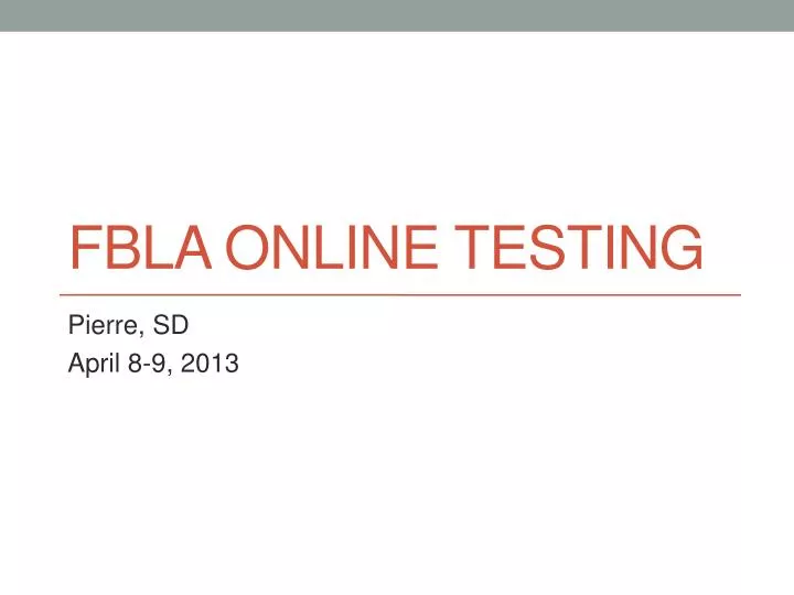 fbla online testing