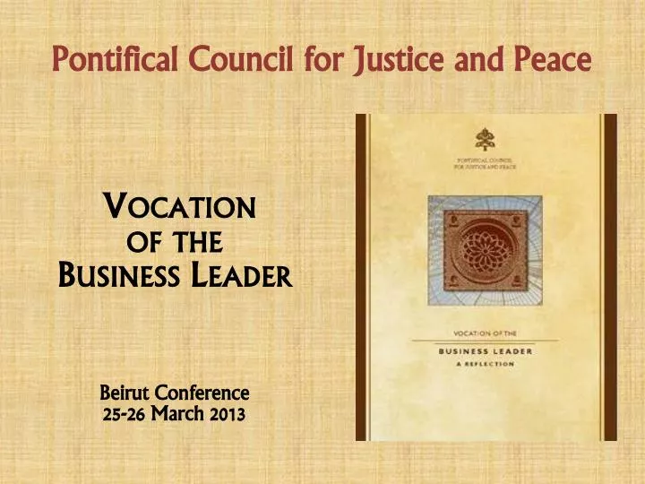 pontifical council for justice and peace