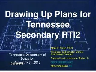 Tennessee Department of Education August 14th, 2013