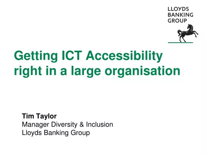 getting ict accessibility right in a large organisation