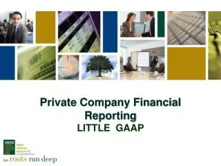Private Company Financial Reporting LITTLE GAAP