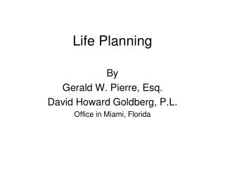 Life Planning