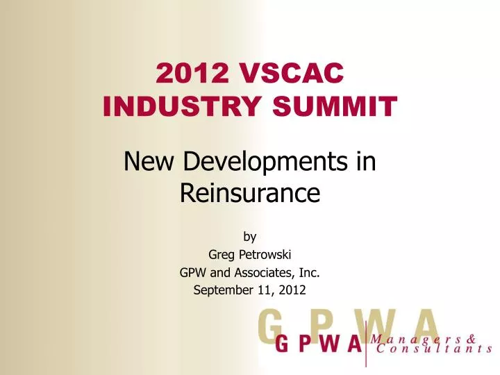 2012 vscac industry summit