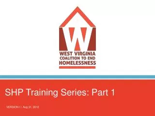SHP Training Series: Part 1