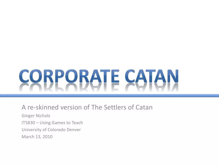corporate catan
