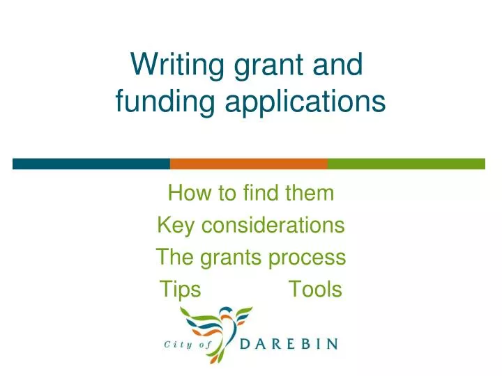 writing grant and funding applications
