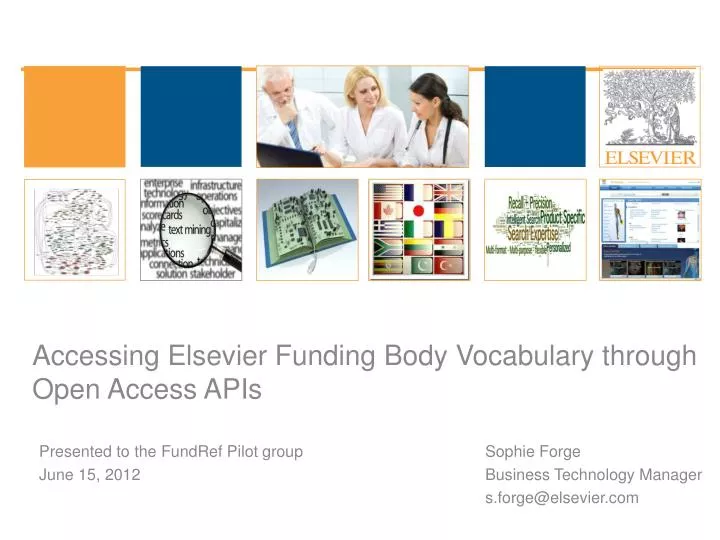 accessing elsevier funding body vocabulary through open access apis