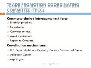 Trade Promotion Coordinating Committee (TPCC)