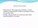 Measurement Scales - slide 1
