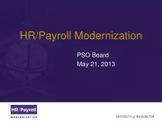 HR/Payroll Modernization
