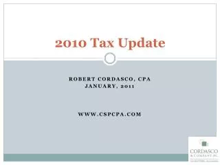 2010 Tax Update