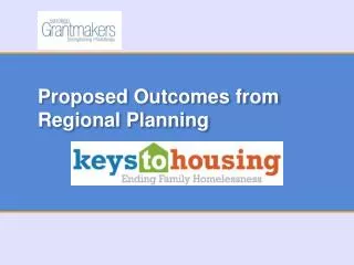 Proposed Outcomes from Regional Planning