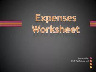 Expenses Worksheet