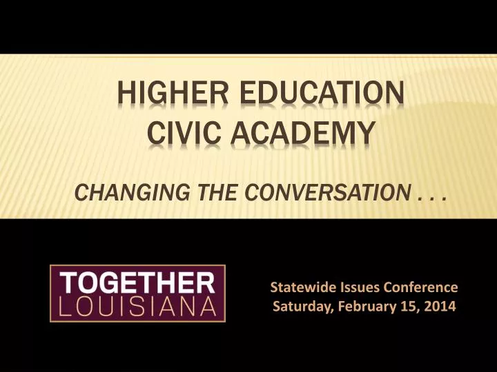 higher education civic academy changing the conversation