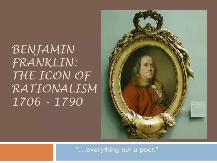 benjamin franklin the icon of rationalism 1706 1790