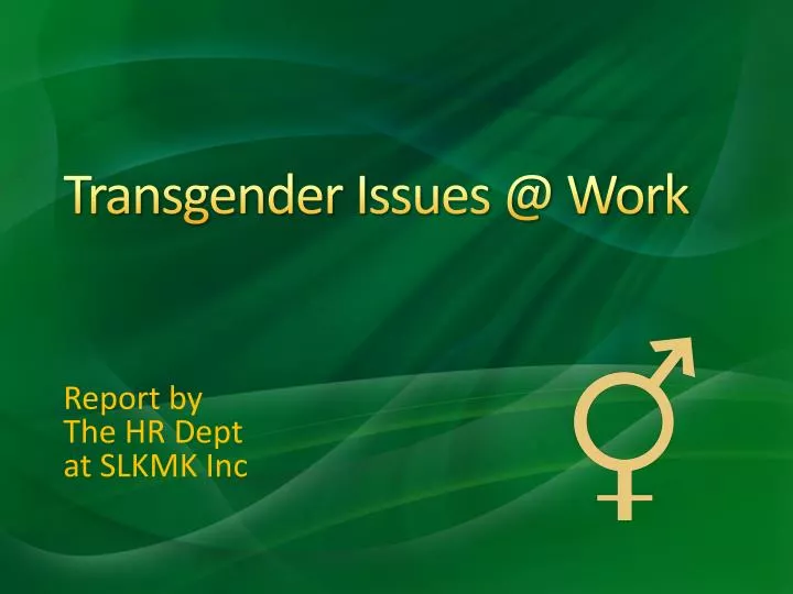 transgender issues @ work
