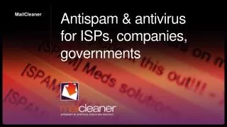 Antispam &amp; antivirus for ISPs, companies, governments