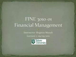 FINE 3010-01 Financial Management