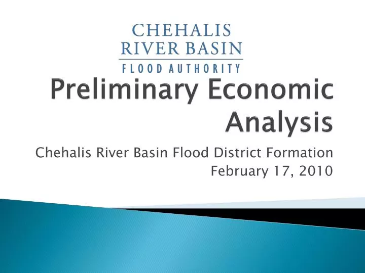 preliminary economic analysis