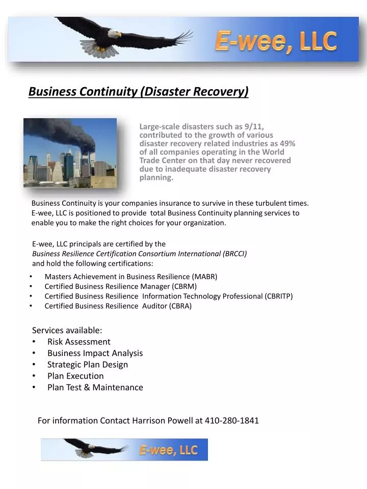 business continuity disaster recovery