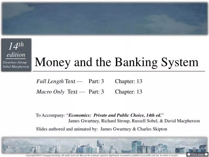 money and the banking system