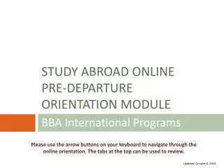BBA International Programs