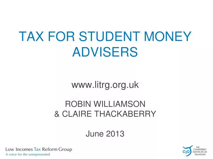 tax for student money advisers