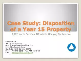Case Study: Disposition of a Year 15 Property