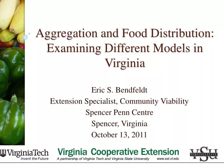 aggregation and food distribution examining different models in virginia