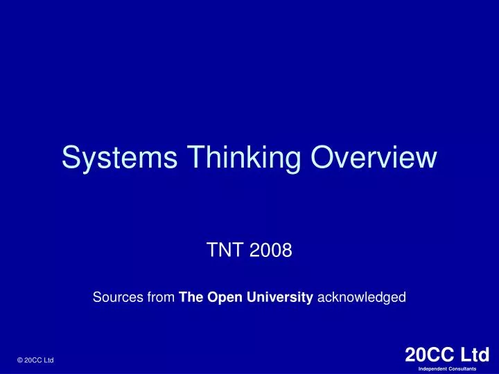 systems thinking overview