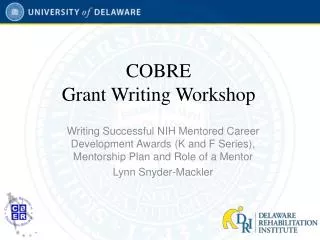 COBRE Grant Writing Workshop