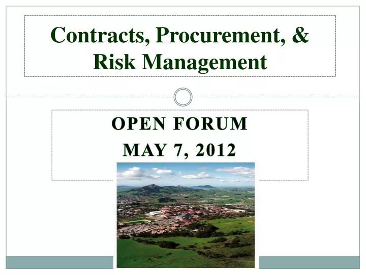 contracts procurement risk management