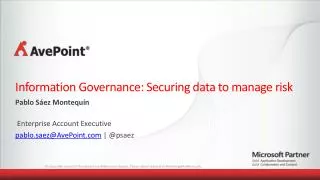 Information Governance: Securing data to manage risk