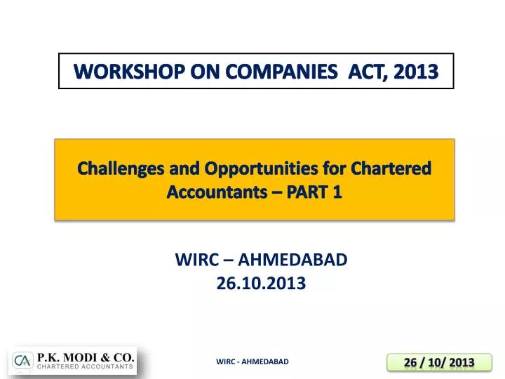 workshop on companies act 2013