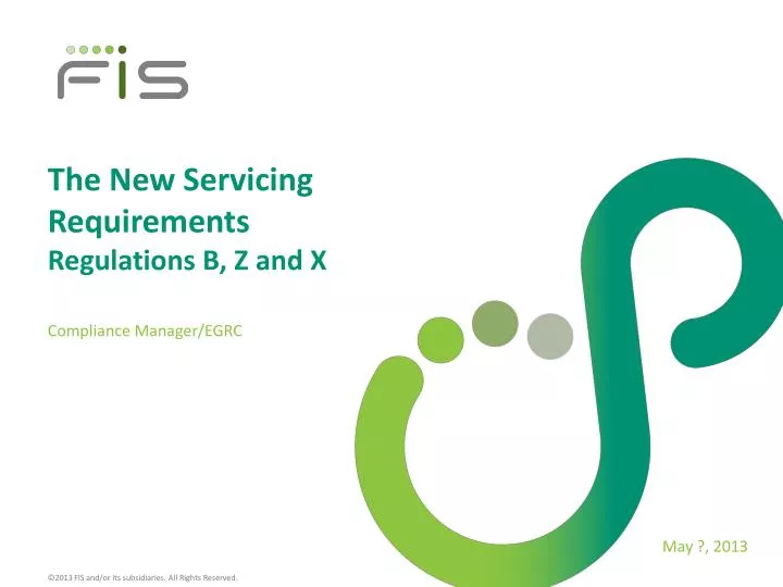 the new servicing requirements regulations b z and x
