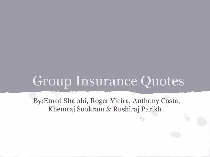 group insurance quotes