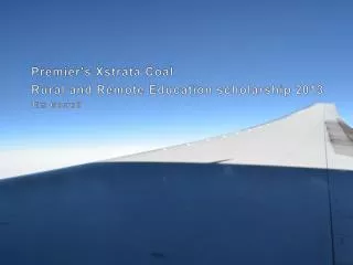 Premier's Xstrata Coal Rural and Remote Education scholarship 2013 Tim Gorrod