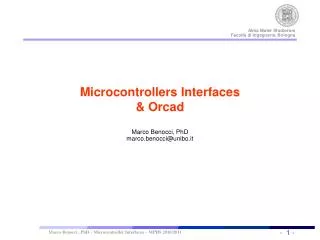 Microcontrollers Interfaces &amp; Orcad