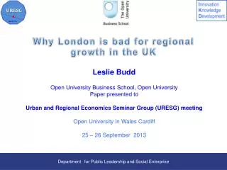 Why London is bad for regional growth in the UK