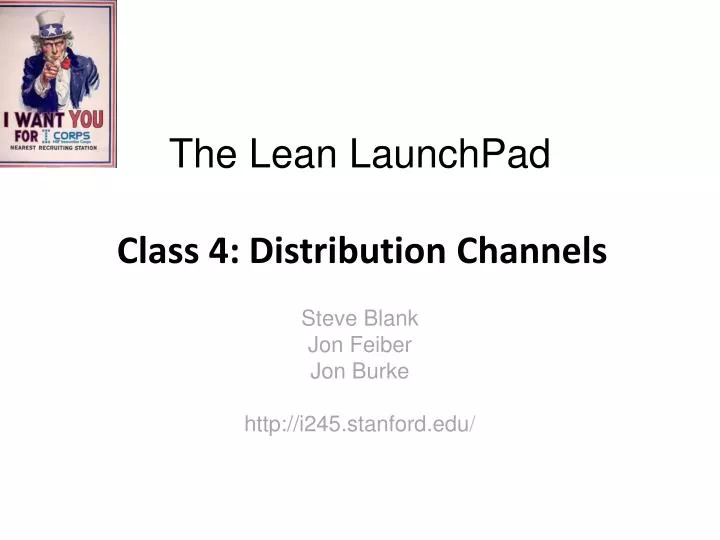 the lean launchpad class 4 distribution channels