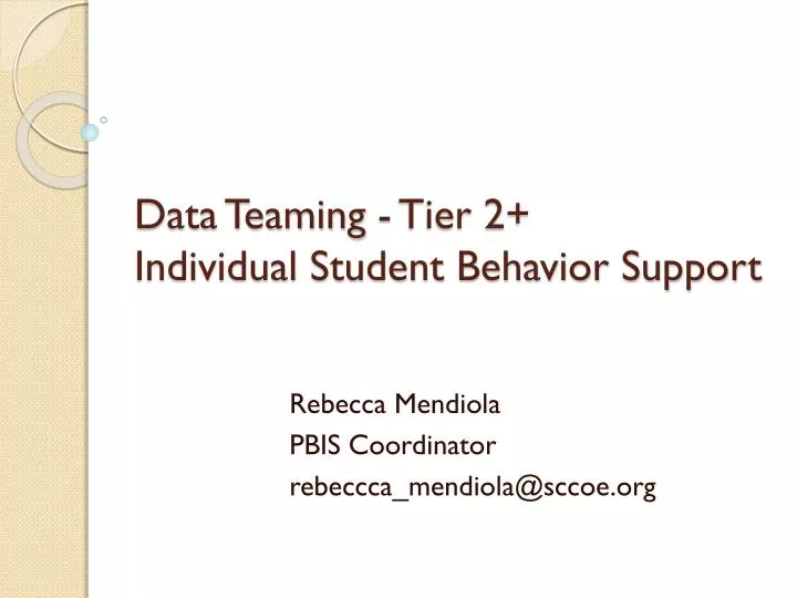 data teaming tier 2 individual student behavior support