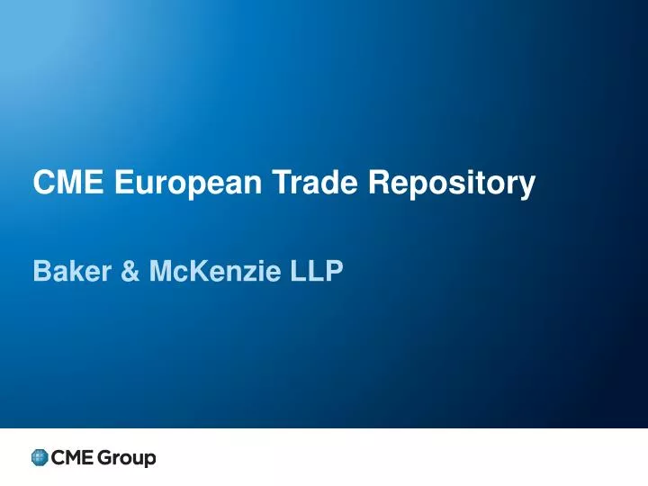 cme european trade repository