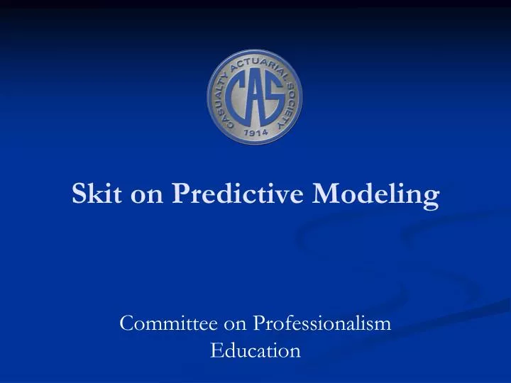 skit on predictive modeling