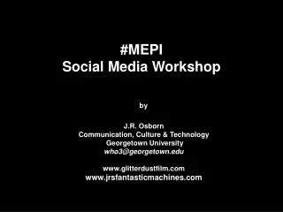 #MEPI Social Media Workshop