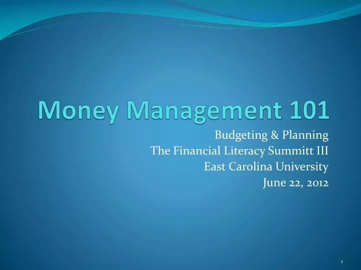money management 101
